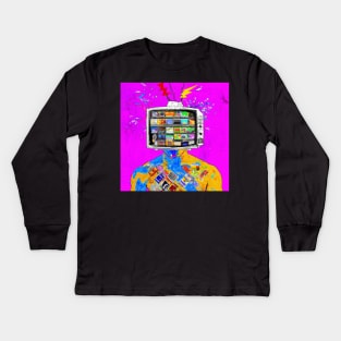 Tv Head Kids Long Sleeve T-Shirt